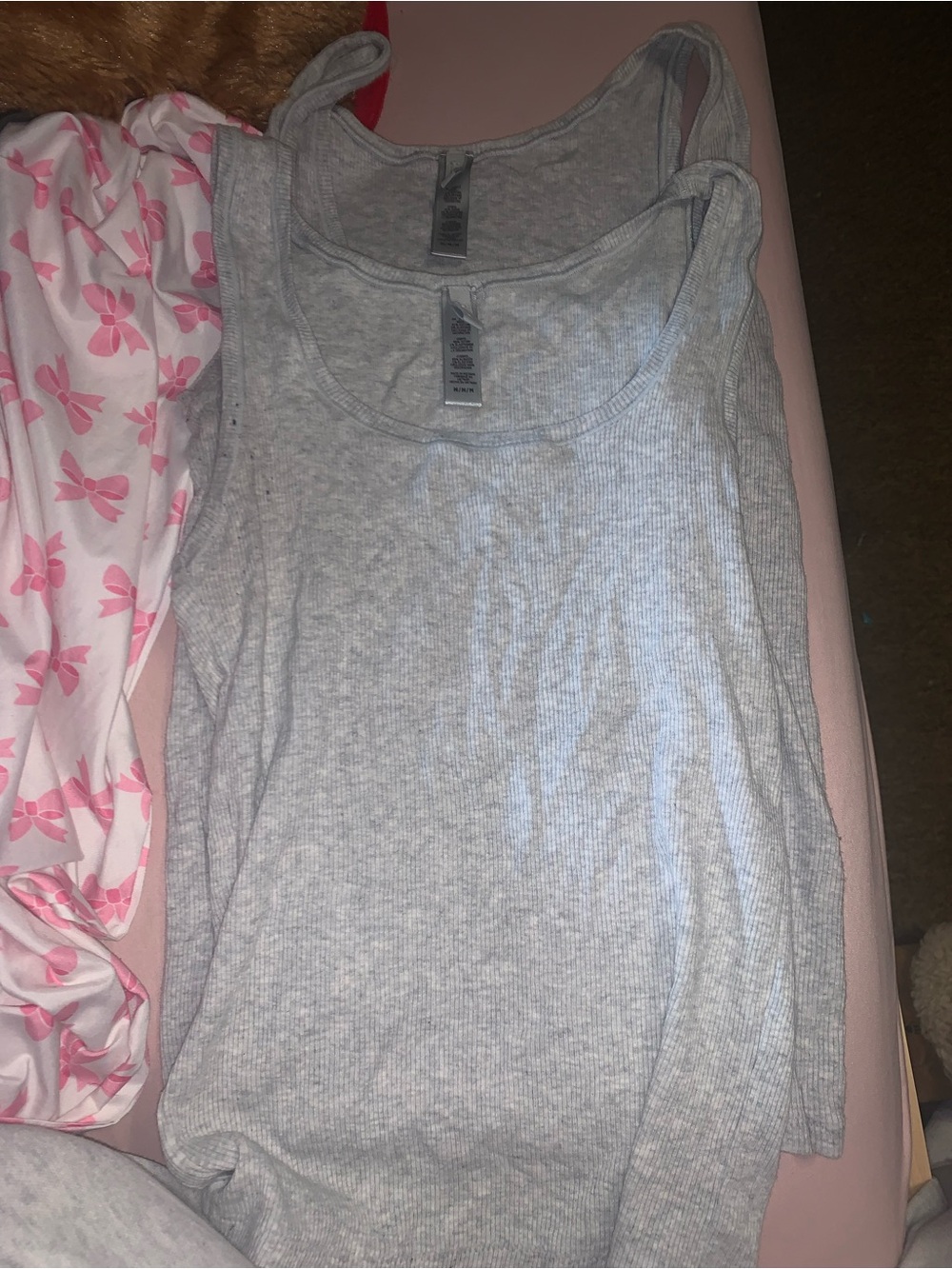 Skims cotton ribbed tank tops